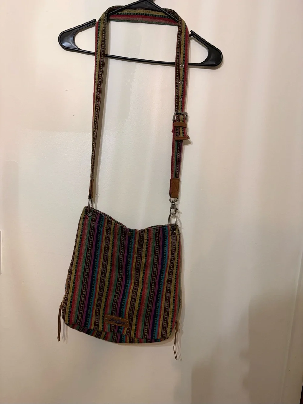Embroidered Boho Lucky Brand Crossbody Bag - Multicolor